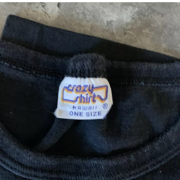 Vtg 80s Women’s Christmas T-Shirt Crazy Shirt One size Black Mele Kalikimaka - Picture 8 of 8